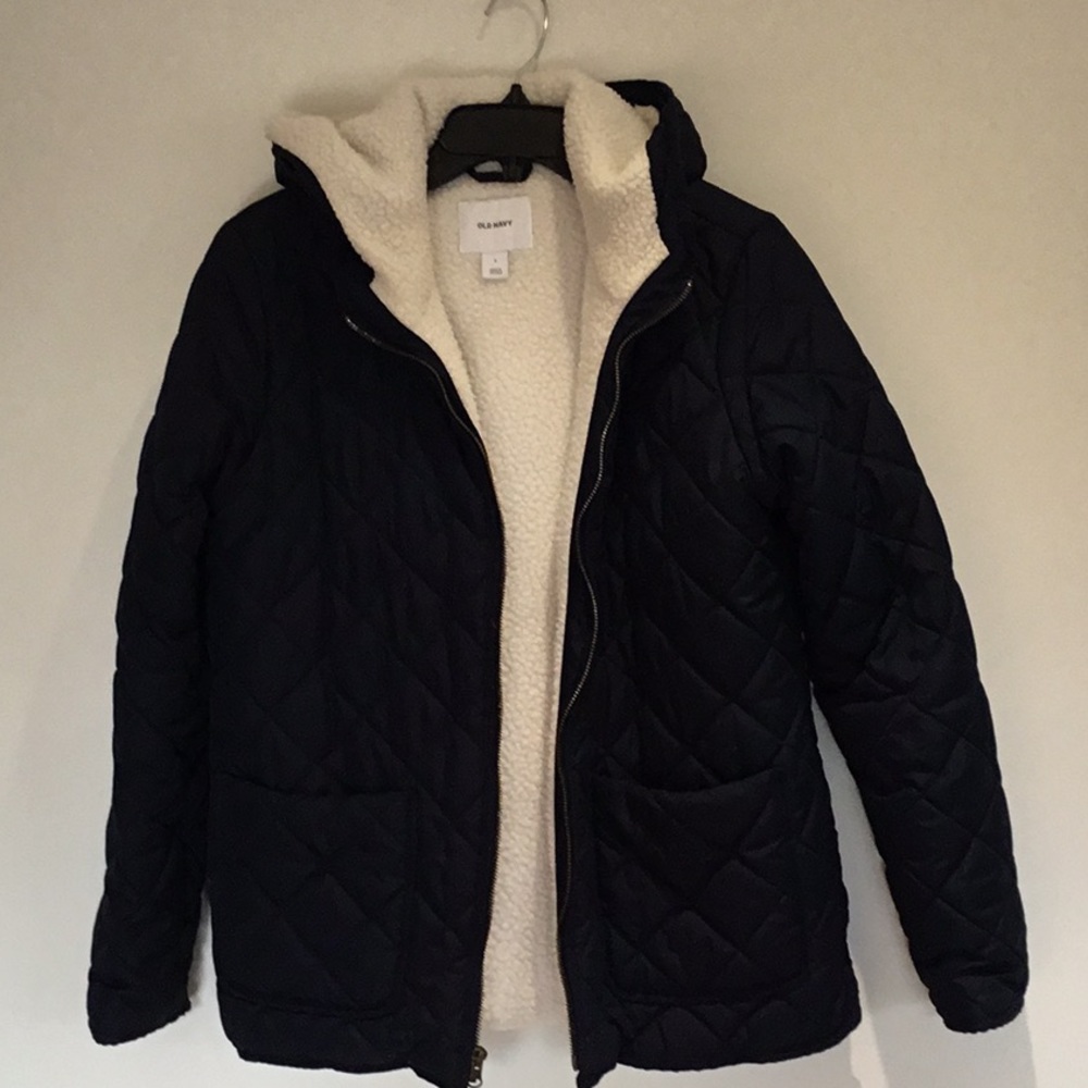 Old Navy Puffy Quilted Jacket with Hood